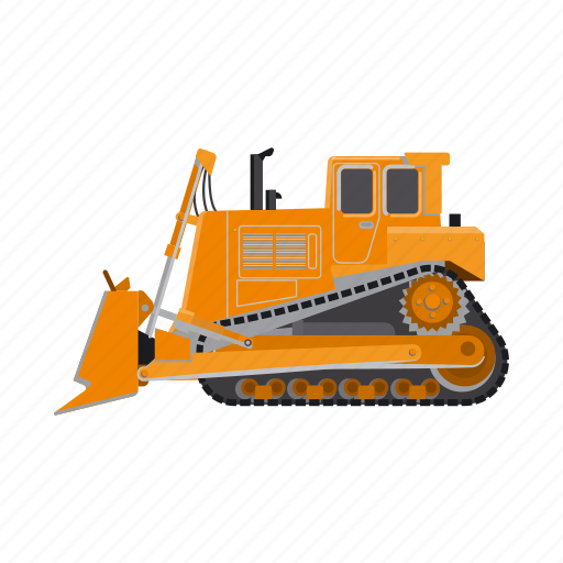 Bulldozer, construction, equipment, machinery, tractor, transport icon - Download on Iconfinder