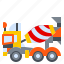concrete, construction, machine, mixer, truck, vehicle 