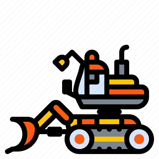 Bulldozer, construction, machine, tracked, vehicle icon - Download on Iconfinder