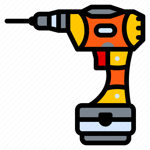 Batery, construction, drill, electric, machine, screwdriver, tool icon - Download on Iconfinder
