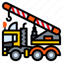 construction, crane, machine, mobile, truck, vehicle