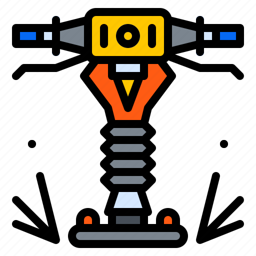 Construction, machine, rammer, tool, vibratory icon - Download on Iconfinder
