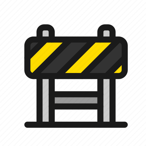 Barricade, barrier, obstacle, block, passage, construction icon - Download on Iconfinder