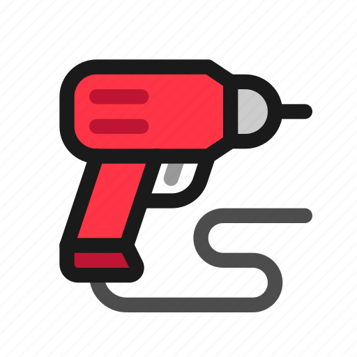 Electric, drill, drilling, machine, pistol, grip, corded icon - Download on Iconfinder