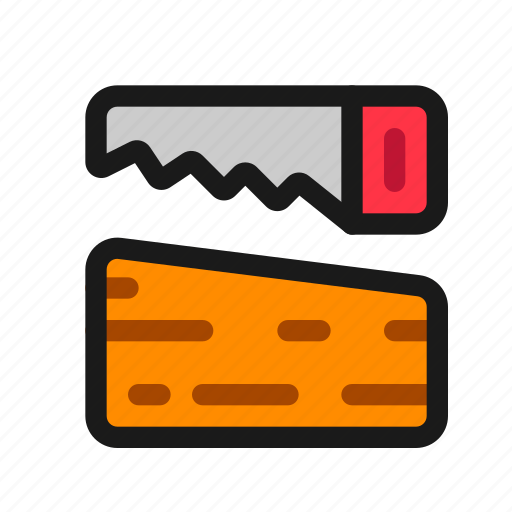 Saw, wood, cut, timber, lumber, carpenter, crosscut icon - Download on Iconfinder