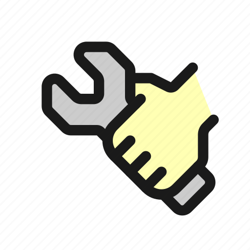 Wrench, hand, spanner, construction, tool, worker icon - Download on Iconfinder