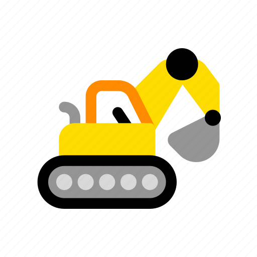 Excavator, backhoe, digger, heavy, construction, equipment icon - Download on Iconfinder