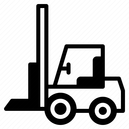 Forklift, industrial, vehicle, lifting, warehouse, logistics, material icon - Download on Iconfinder
