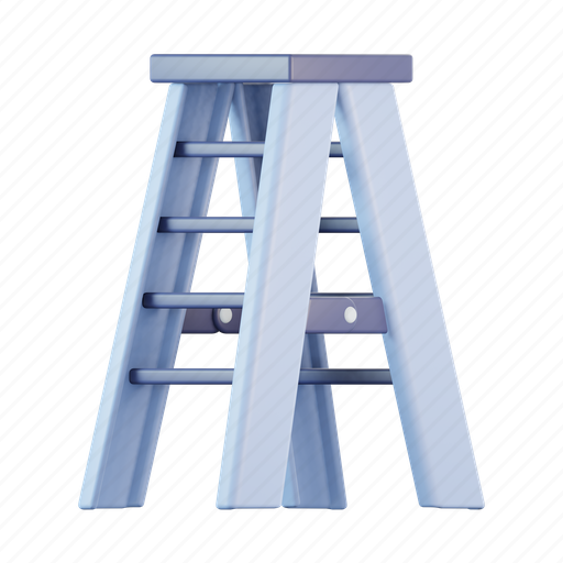 Ladder, folding, tools, equipment, steps, portable 3D illustration - Download on Iconfinder
