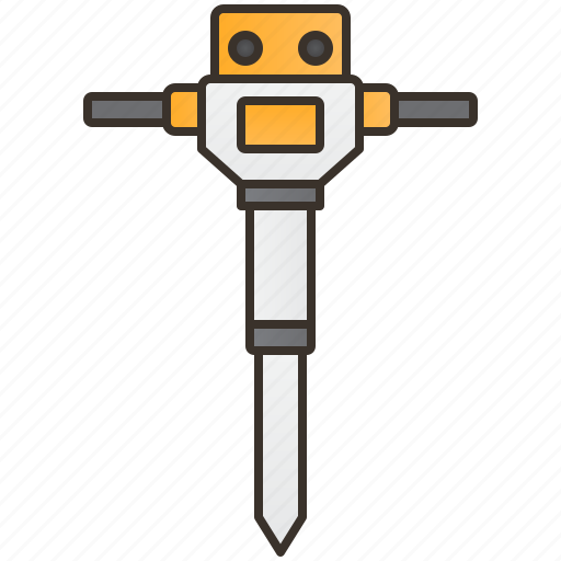 Breaker, concrete, construction, jackhammer, machine icon - Download on Iconfinder