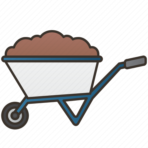 Cart, construction, farm, gardening, wheelbarrow icon - Download on Iconfinder