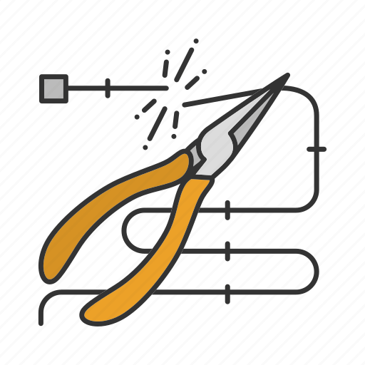 Cutting, nippers, pliers, pointed nose, tongs, wire-cutter icon - Download on Iconfinder