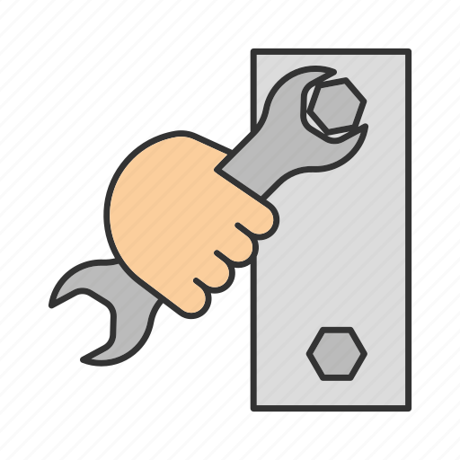 Bolt, double, handtool, open-end, spanner, turn, wrench icon - Download on Iconfinder