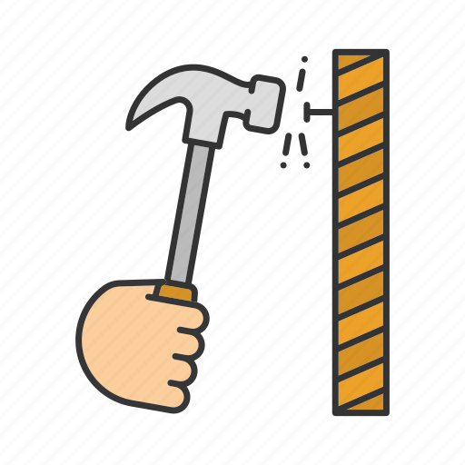 Hammering Man Nail Tool, Hammering a Nail, hand, arm, hammer png | PNGWing