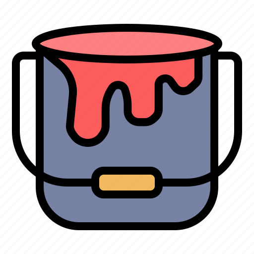 Paint, bucket, home, tools, construction icon - Download on Iconfinder