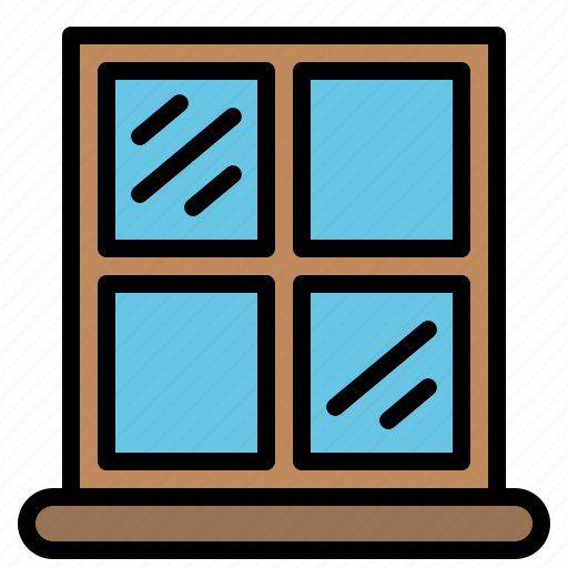Window, home, construction, block, frame, interior icon - Download on Iconfinder