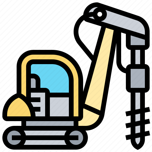 Auger, bore, drilling, excavator, rig icon - Download on Iconfinder