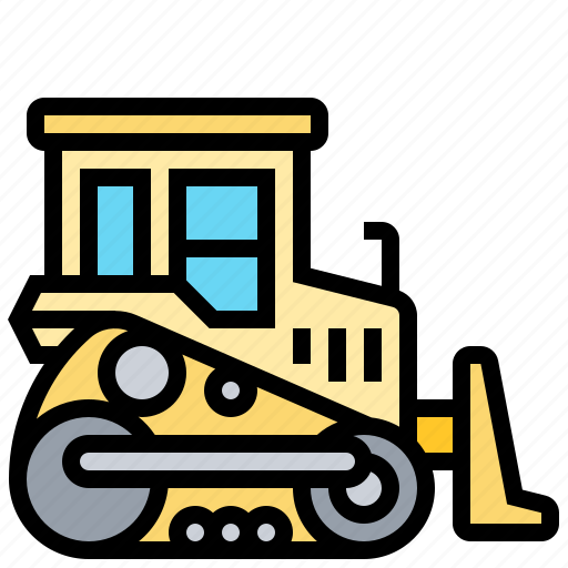 Bulldozer, construction, excavator, heavy, tractor icon - Download on Iconfinder