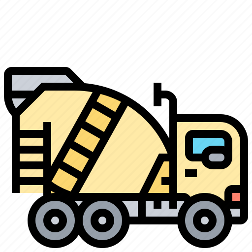 Builder, cement, concrete, mixer, truck icon - Download on Iconfinder