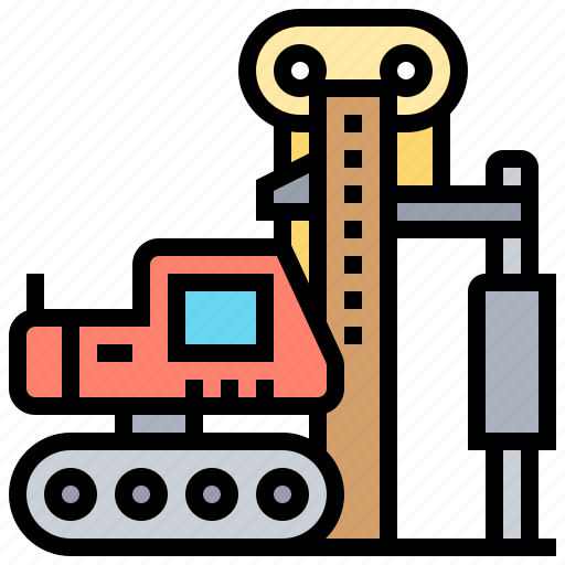 Drilling, engineer, excavator, piling, rig icon - Download on Iconfinder