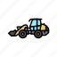 compact, loader, construction, vehicle, heavy, work 