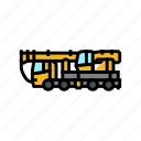 crane, truck, construction, vehicle, heavy, work