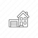 apartment, cottage, dwelling, garage, house, property, construction 