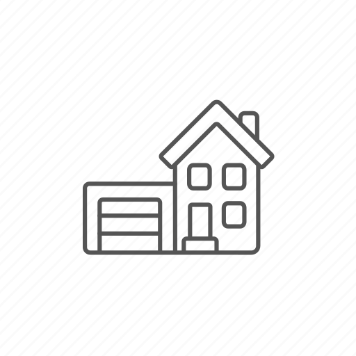 Apartment, cottage, dwelling, garage, house, property, construction icon - Download on Iconfinder