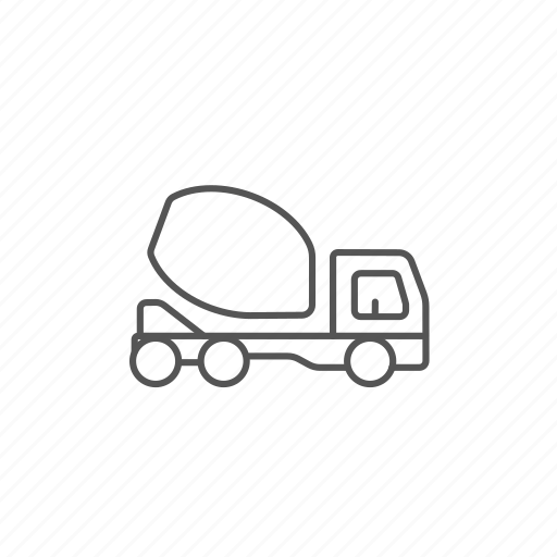 Concrete, construction, heavy, machinery, mixer, truck icon - Download on Iconfinder