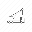 crane, hook, lifter, loader, machine, mobile, moving