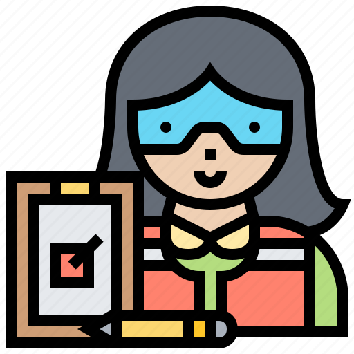 Check, manufacture, package, product, woman icon - Download on Iconfinder