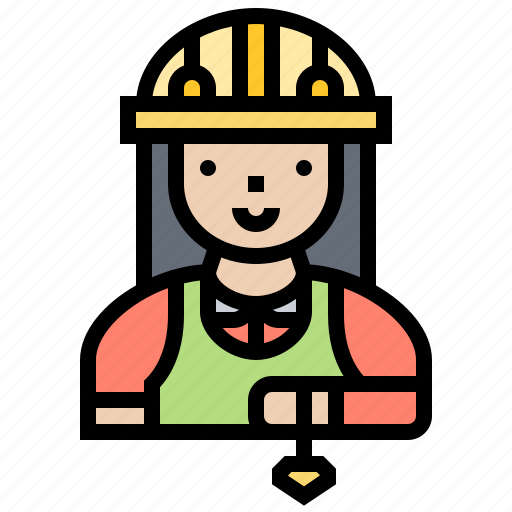 Architect, inspector, measurement, tool, woman icon - Download on Iconfinder