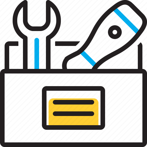 Toolbox, calibrating, mechanic, repairing, screwdriver, wrench, hardware icon - Download on Iconfinder