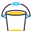 bucket, pail, plastic, appliance, bath, container 