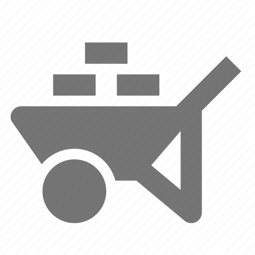 Wheelbarrow, bricks, construction icon - Download on Iconfinder