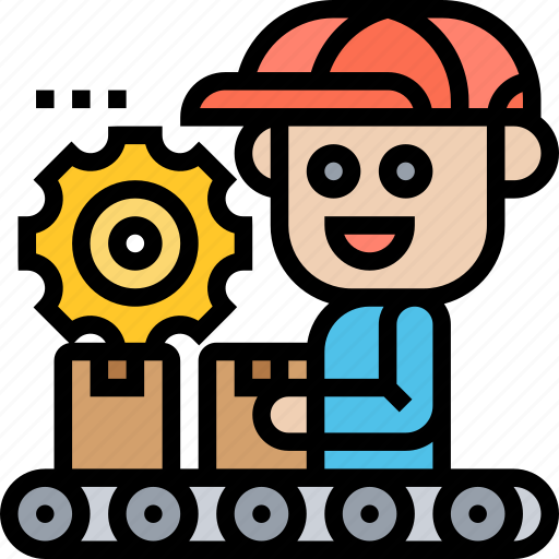 Production, manufacturing, factory, conveyor, warehouse icon - Download on Iconfinder