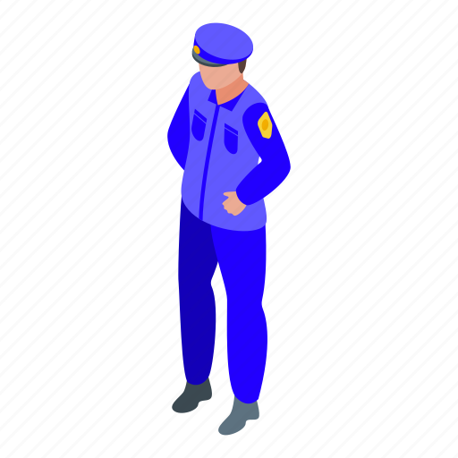 Policeman, consumer, rights, isometric icon - Download on Iconfinder