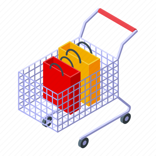Shop, cart, consumer, rights, isometric icon - Download on Iconfinder