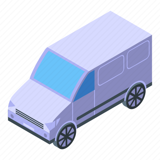 Delivery, truck, isometric icon - Download on Iconfinder