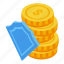 coins, security, consumer, rights, isometric 