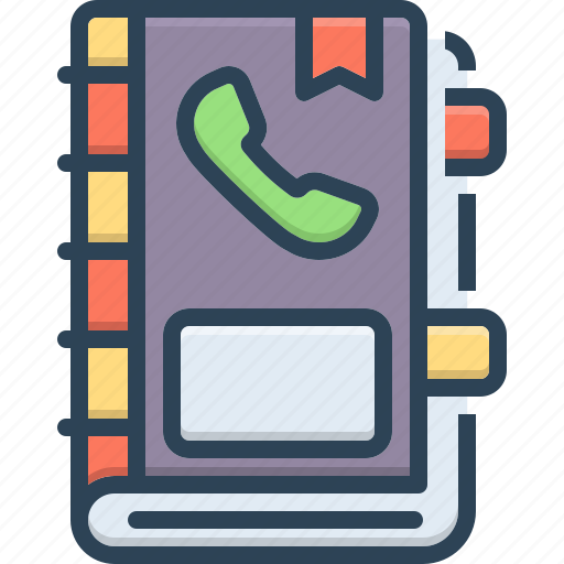 Phone, book, information, contact, diary, notebook, reminder icon - Download on Iconfinder