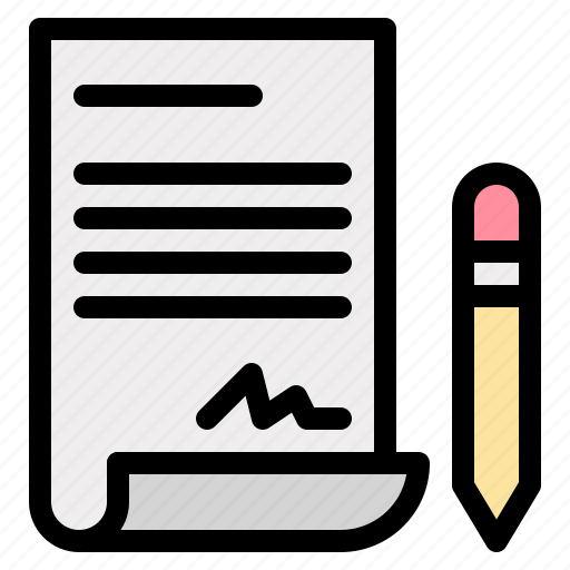 Contract, page, pencil, signing, paper icon - Download on Iconfinder