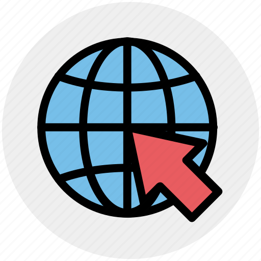Arrow, circle, earth, global, map, world, world globe icon - Download on Iconfinder