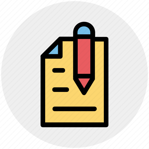 List, page, paper, pen, pencil, sheet, writing icon - Download on Iconfinder
