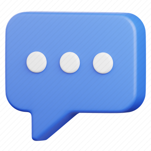 Chat, bubble, balloon, box, conversation, message, communication 3D illustration - Download on Iconfinder