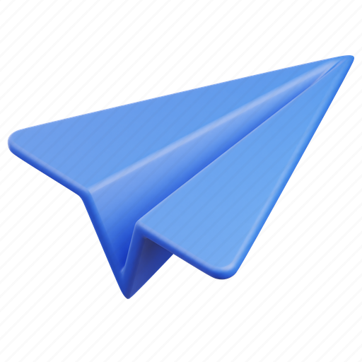 Paperplane, paper plane, plane, send, message, mail, email 3D illustration - Download on Iconfinder
