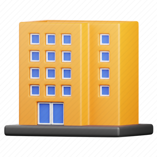 Building, estate, real estate, apartment, office, architecture, construction 3D illustration - Download on Iconfinder