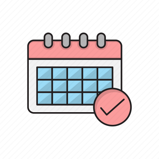 Calendar, date, mark, schedule, tick icon - Download on Iconfinder