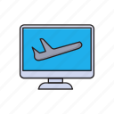 flight, lcd, online, screen, travel
