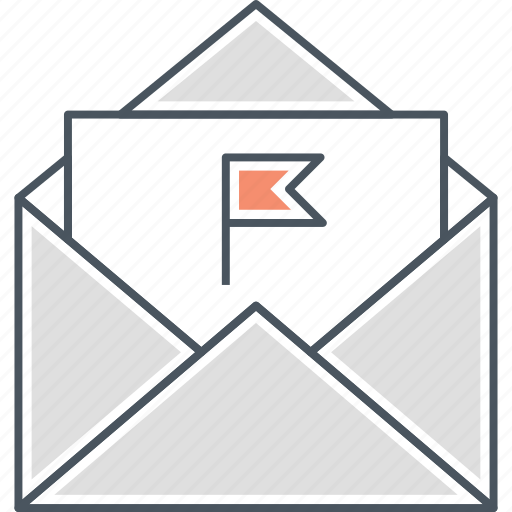 Mail, flag mail, important mail, letter, spam mail icon - Download on Iconfinder